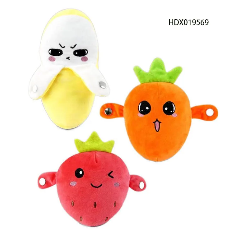 Juguetes de peluche de plátano musicales educativos para bebés
