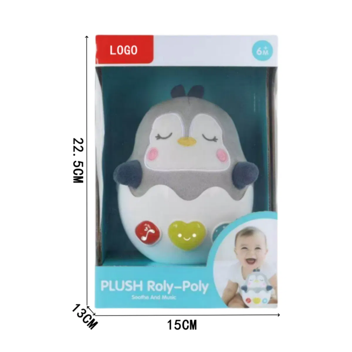 Juguete de peluche musical interactivo para niños al por mayor con luz, juguete para bebés