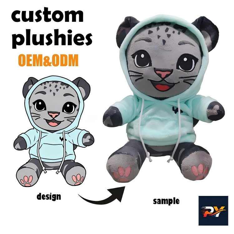 Juguetes de peluche súper suaves personalizados al por mayor, animales de peluche de algodón orgánico con marca corporativa y función de alivio del estrés