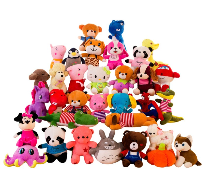 Juguete de peluche de máquina de garras super suave de cristal de 7/8/9 pulgadas