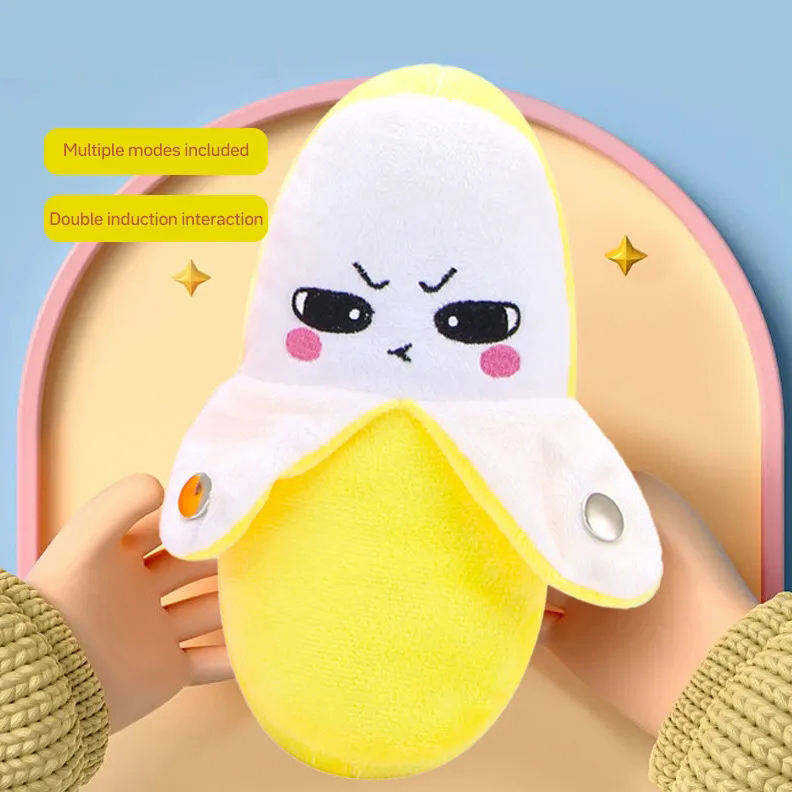 Juguetes de peluche de plátano musicales educativos para bebés, juguetes de aprendizaje musical de frutas, piano de peluche