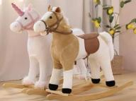 Caballo de madera para niños, bebé, juguete mecánico de montar y mecer