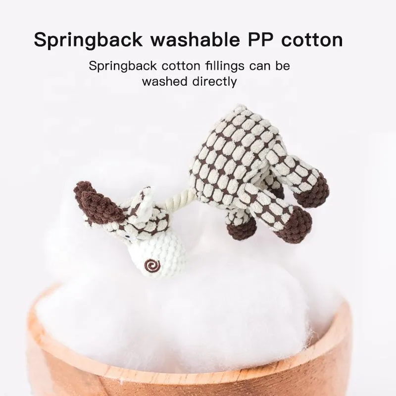 Juguete interactivo de peluche en forma de animal popular con sonido para masticar perros