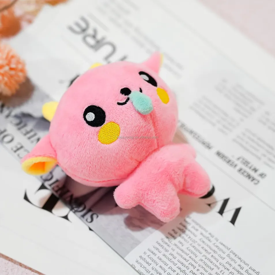 10cm Muñeco de Peluche Pequeño de Nariz Moqueante Súper Suave Figura IP Juguetes de Peluche Mini de Anime Alivio del Estrés Peluches Squeaky