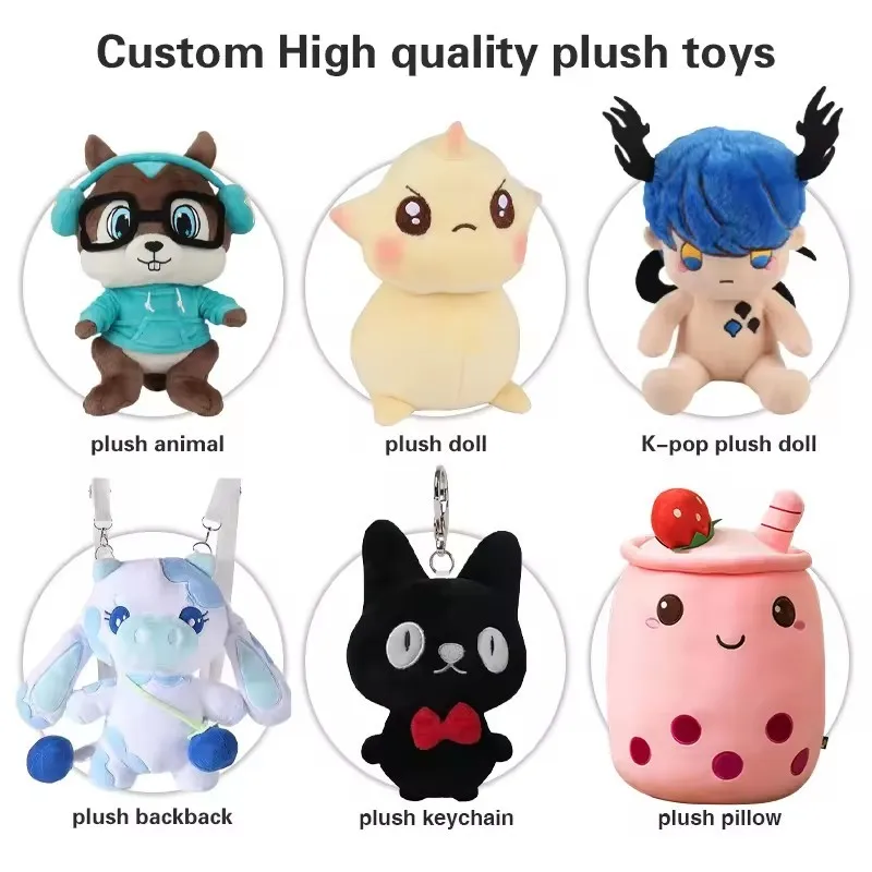 Fabricante de Juguetes de Peluche Personalizados Diseño de Peluche Personalizado Crea Tu Propia Marca de Peluche para Regalo de Niños Juguetes de Peluche Rellenos