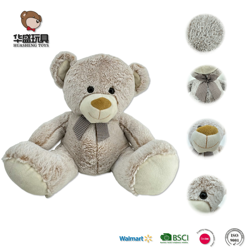 Juguetes de peluche de oso pardo de calidad premium con logo personalizado de oso de peluche