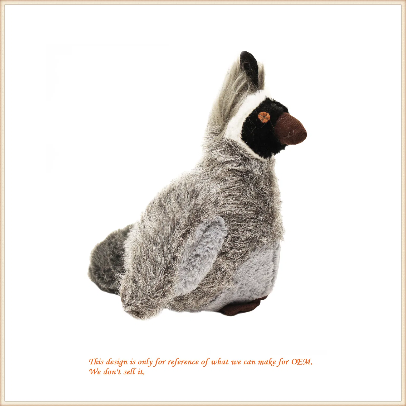 Regalos promocionales de moda, juguetes de peluche personalizados de animales, aves salvajes