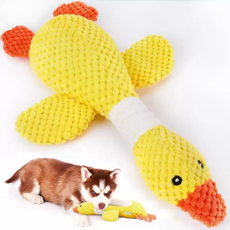 Juguetes para perros indestructibles para masticadores agresivos, ecológicos, pato de peluche crujiente y chirriante para razas pequeñas, medianas y grandes, cachorros