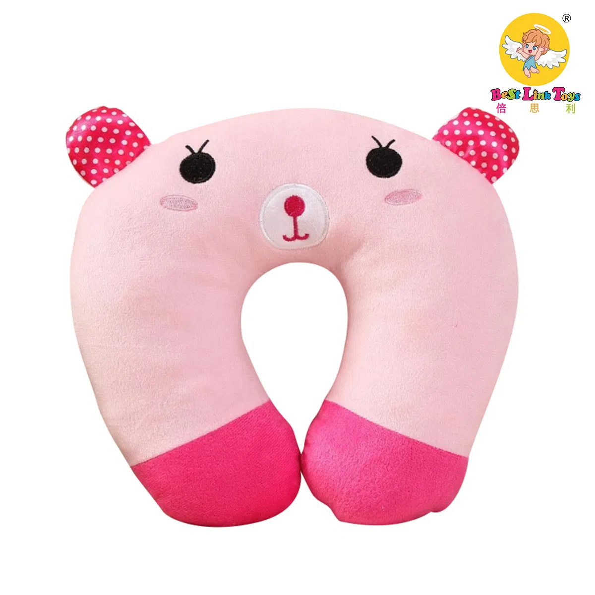 Juguetes de peluche en forma de U, almohadas de viaje de animales, venta al por mayor de regalos de dibujos animados para niños, venta caliente