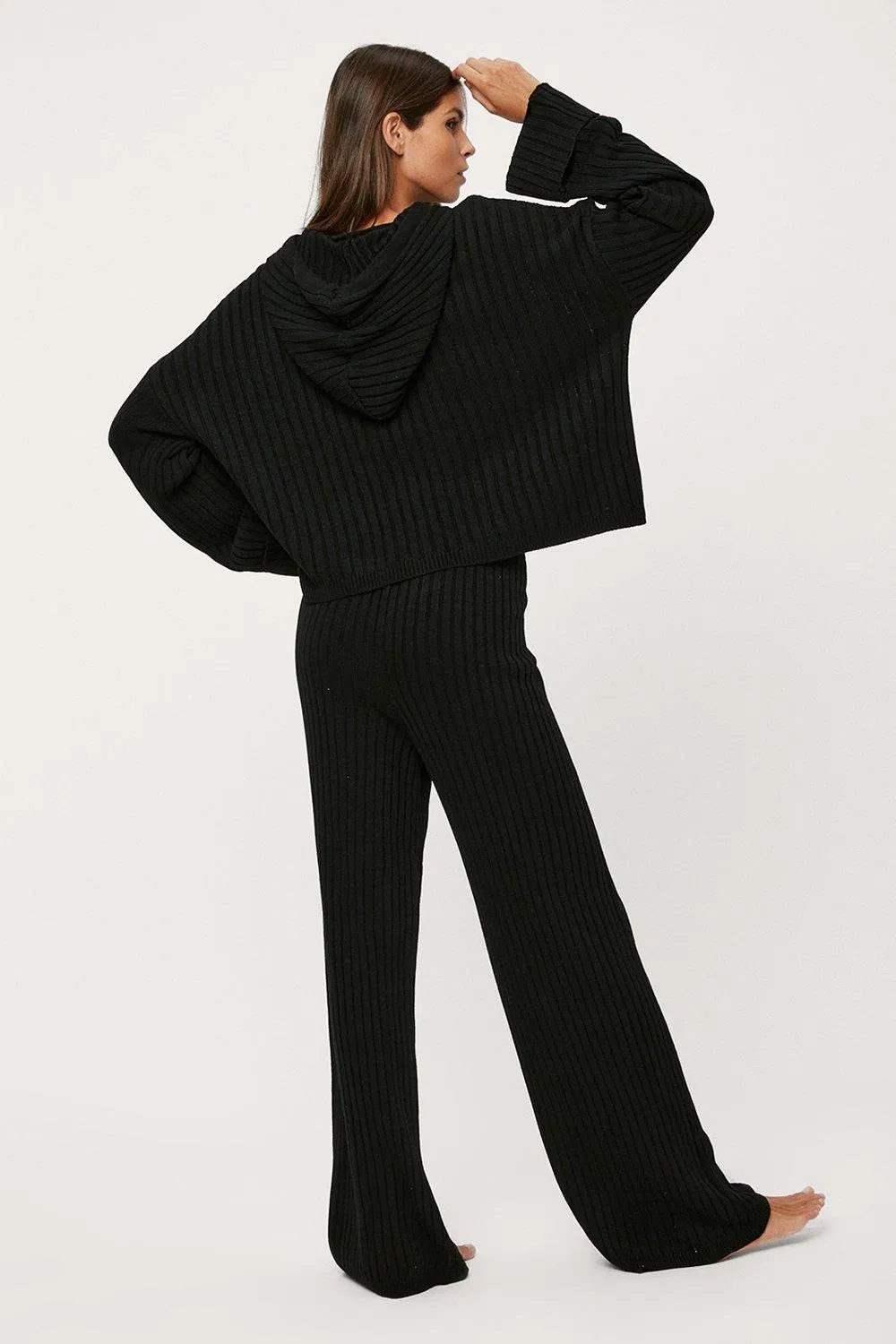 Manufacturer China Good Quality Long Sleeves Relaxed Knitted Women Leisure Household Women Loungewear