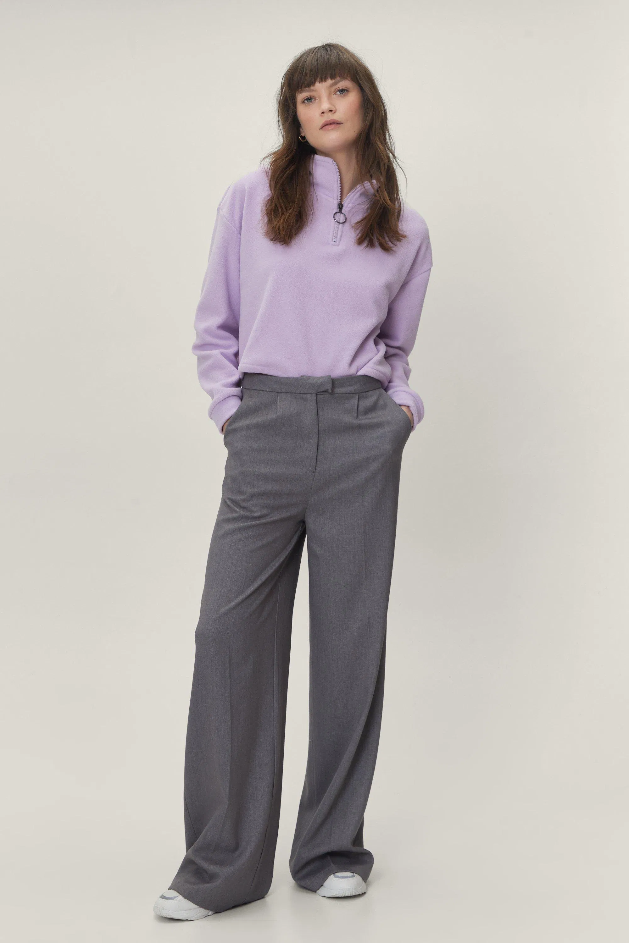 Supplier China OEM AAA Qualified New Hot Half Zip Long Sleeve Relaxed Knitted Women Leisure Household Women Loungewear