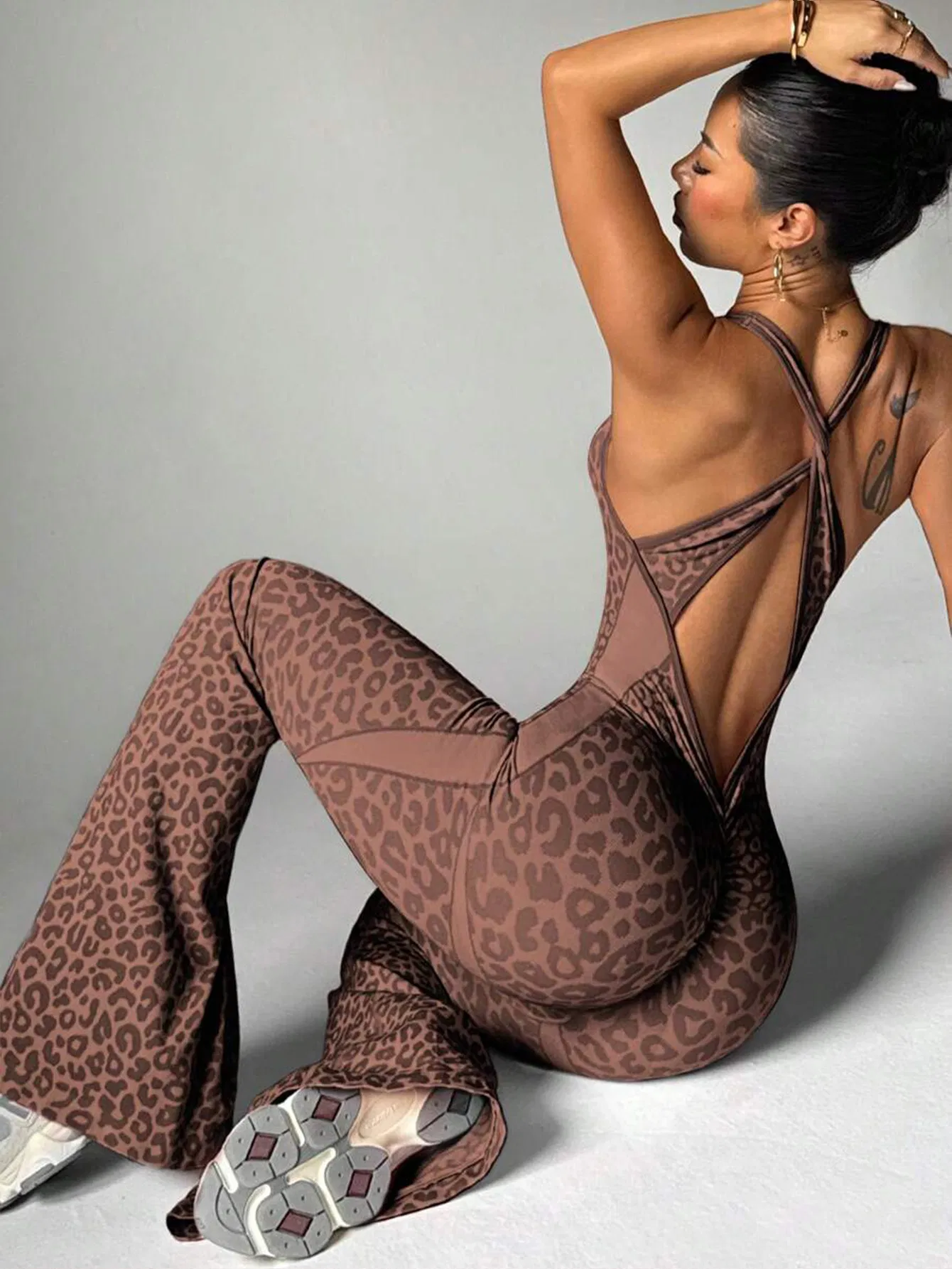 Leopard Print Jumpsuit View 3