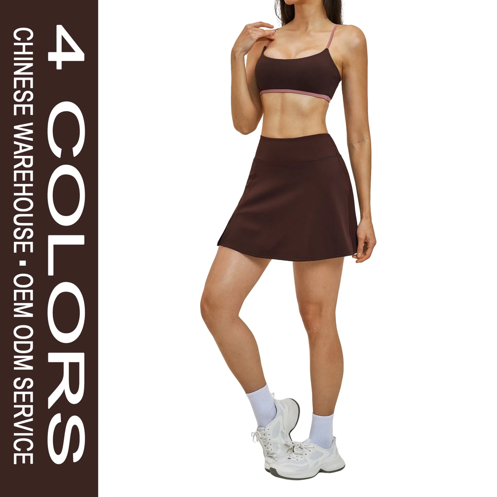 Quick Dry Casual Sports Suit Women Bare Feel Backless Bra Skirt Set Tennis Running Yoga Fitness Wear Online