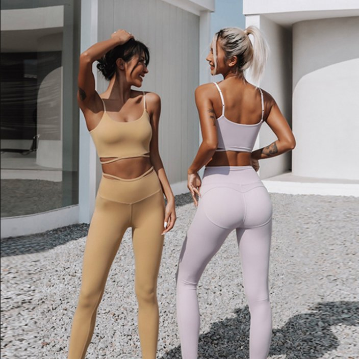 New Women's Sexy High Quality Yoga Gym Set Squat Proof Leggings