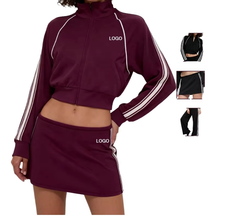 2026 Training Sweatshirt Jacket Sportswear Breathable Flared Sweatpants Casual Yoga Outfit 2PCS 3PCS Gym Wear Sets for Women