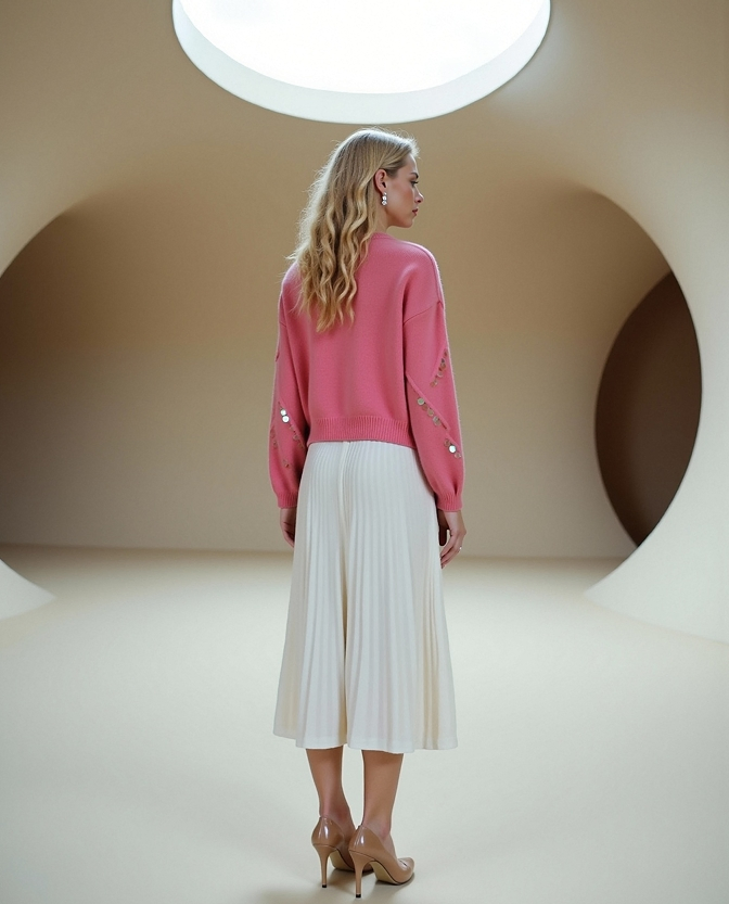 Woman's Crew Neck Knit Pulloverpure 100% Cashmere Sweater Clothes Warm and Cozy Sample Delivery with Multiple Yarn Support