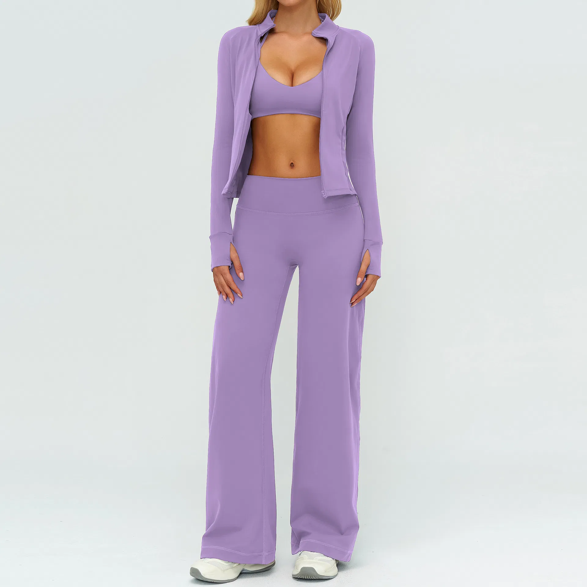 Women Sportswear Fleece Yoga Set Loose Casual Fitness Wear Online Cheap