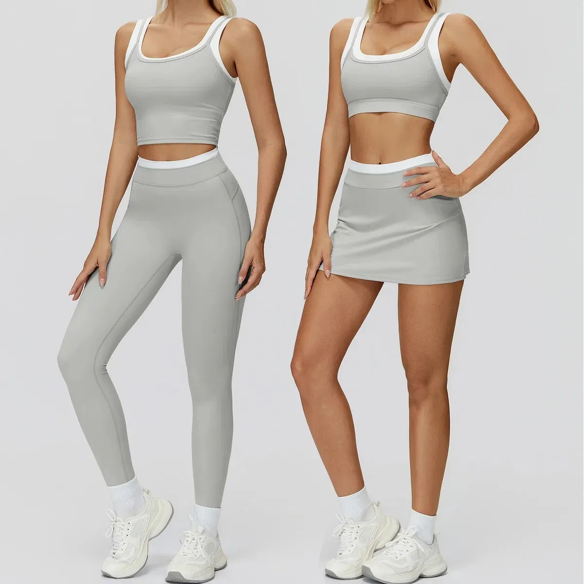 Spring Autumn Gym Wear New Yoga Sportswear Set Women Tight Quick Drying Sports Fitness Yoga Bra &amp; Leggings Two Piece Set Activewear