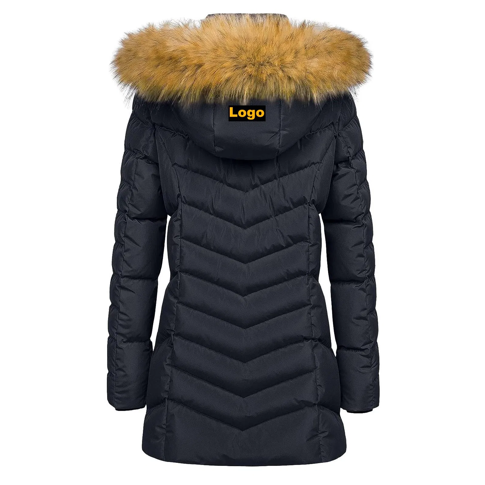 Women's Quilted Down Long Coat Winter Outdoor Parka
