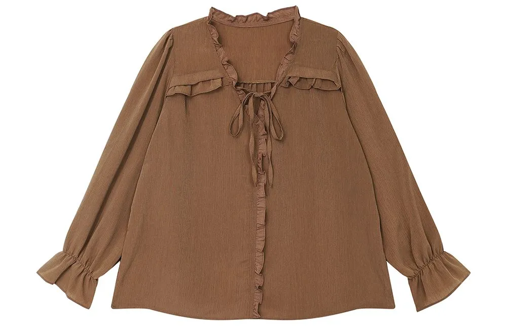 V-Neck Blouse Detail 1