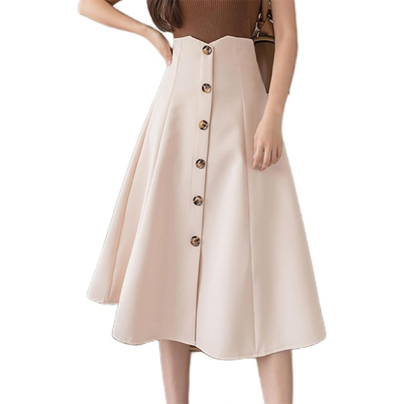 Customized Woman Fashionable Business Button Slim Fit Skirt