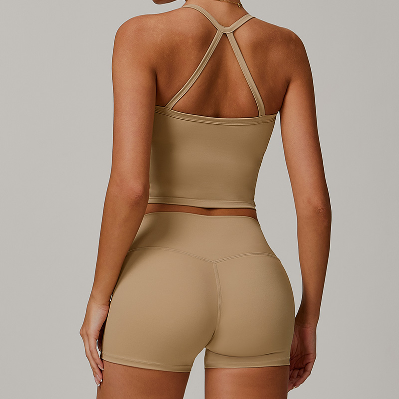 Women's Seamless Yoga Crop Top with Custom Logo Breathable Sports Camisole for Gym &amp; Fitness