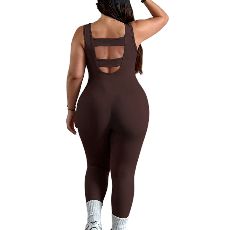 Custom Logo Women Yoga Gym Fitness Push up Sportswear Jumpsuits