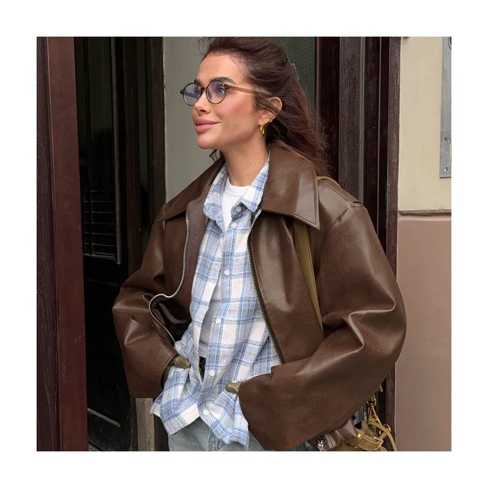 Fashion Leather Jacket Detail 4