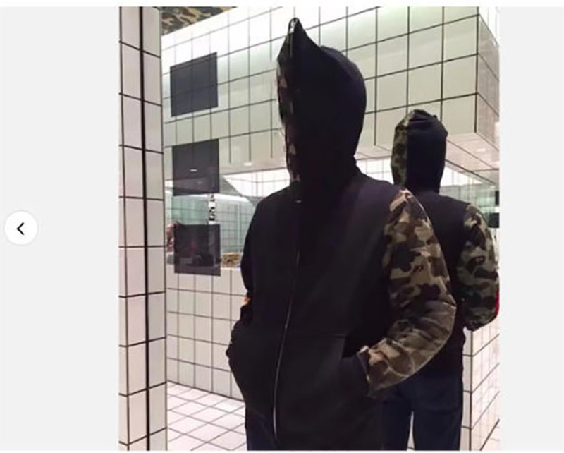 Xx Letter Shark Puff Printed Loose Fit Zip Hoodie 2026 100% Cotton Sweatshirt Men Women Unisex Streetwear High Quality Bapees