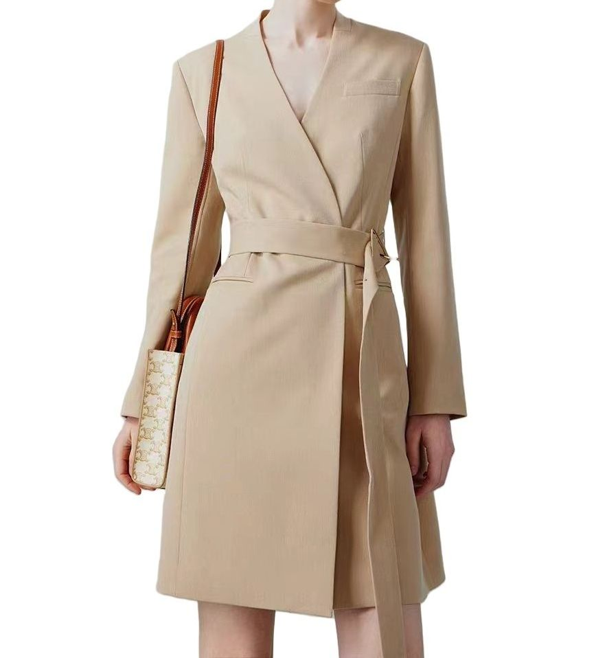 Custom Tailored Women's Casual Trench Coat Office Outer Wear