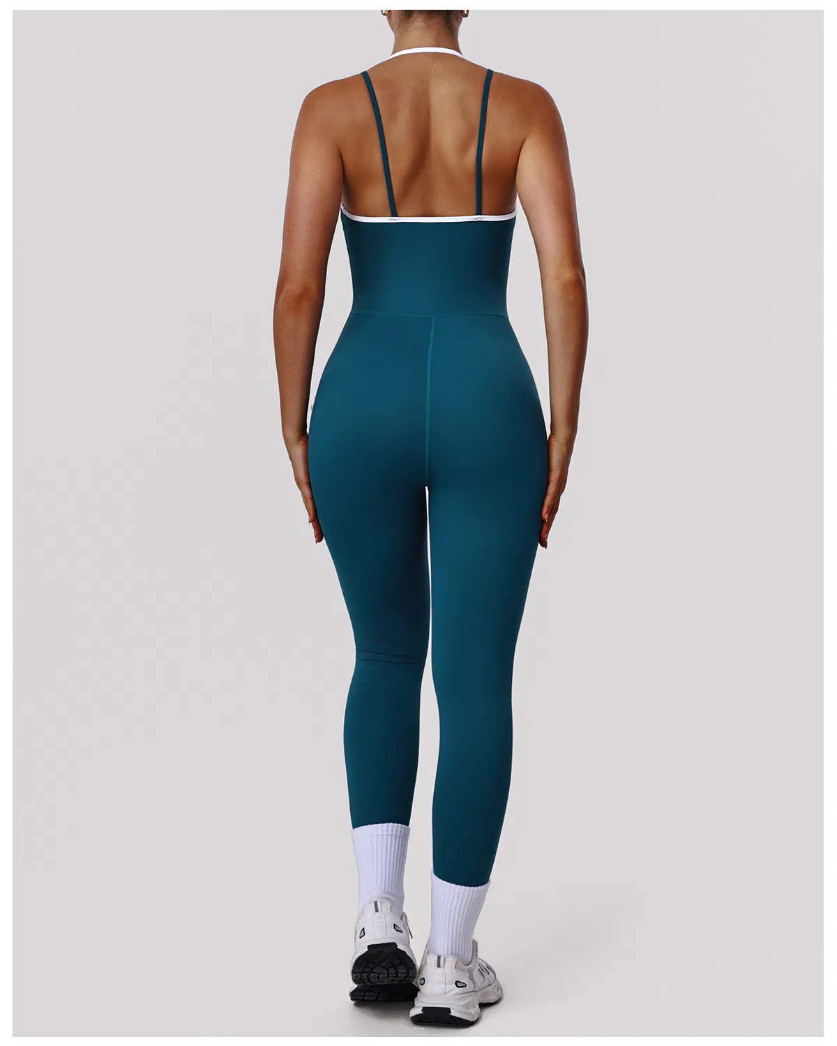 Thin-Band Backless Fitness Elastic Tight Yoga Jumpsuit Women's Slimming Shaping Gym Jumpsuit