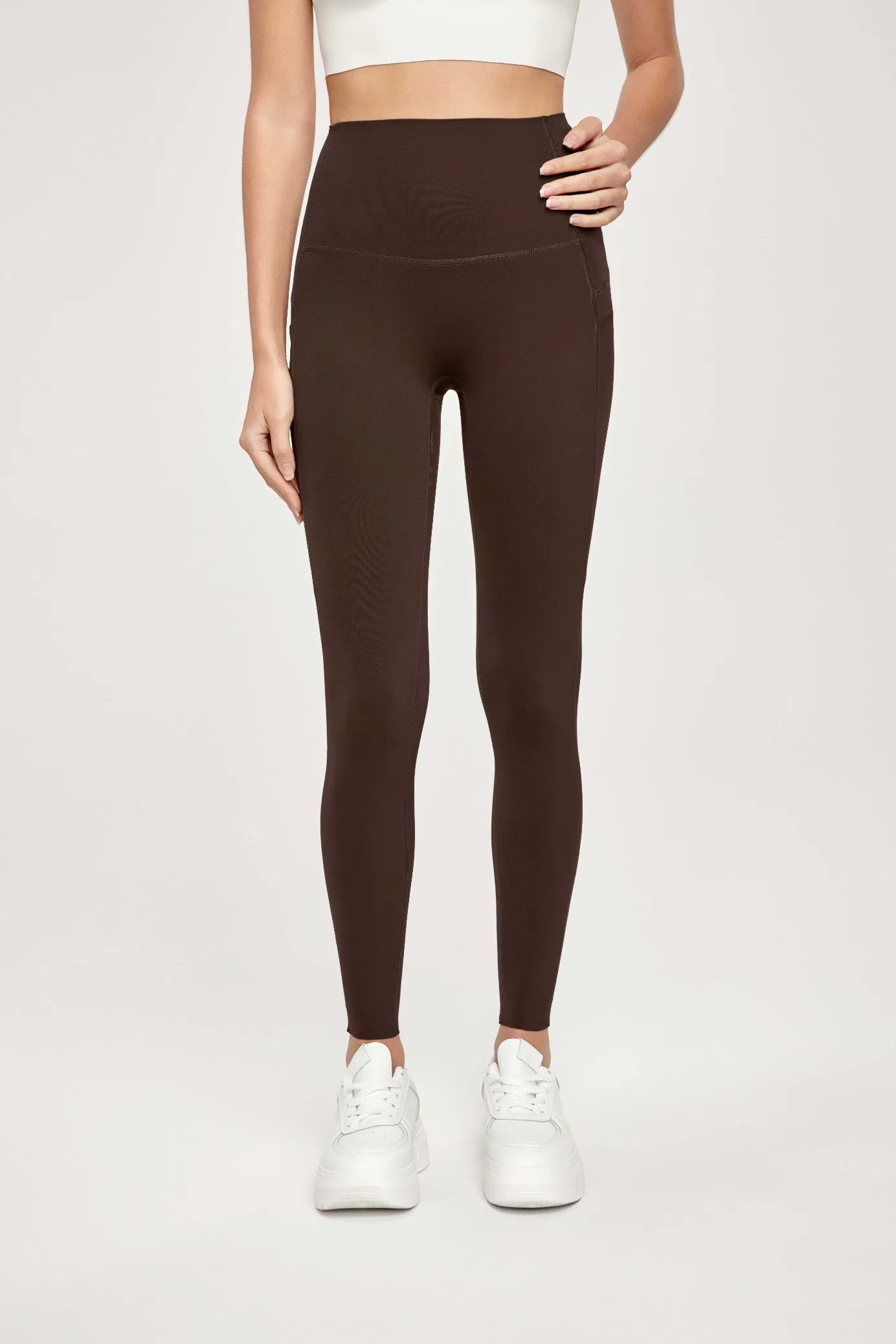 Women's Activewear 7A Antibacterial Cooling Yoga Pants with Pockets High Waist Butt-Lifting Gym Leggings for Women – Cuttable Ankle Design