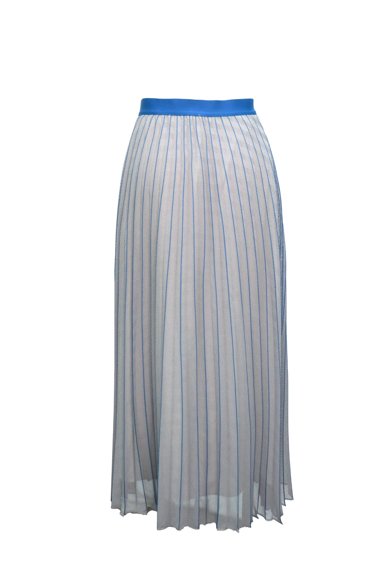 Wholesale Rtw Design Chiffon Fabric Elastic Waistband Long Pleat Skirt for Woman Summer Wear with Customized Print