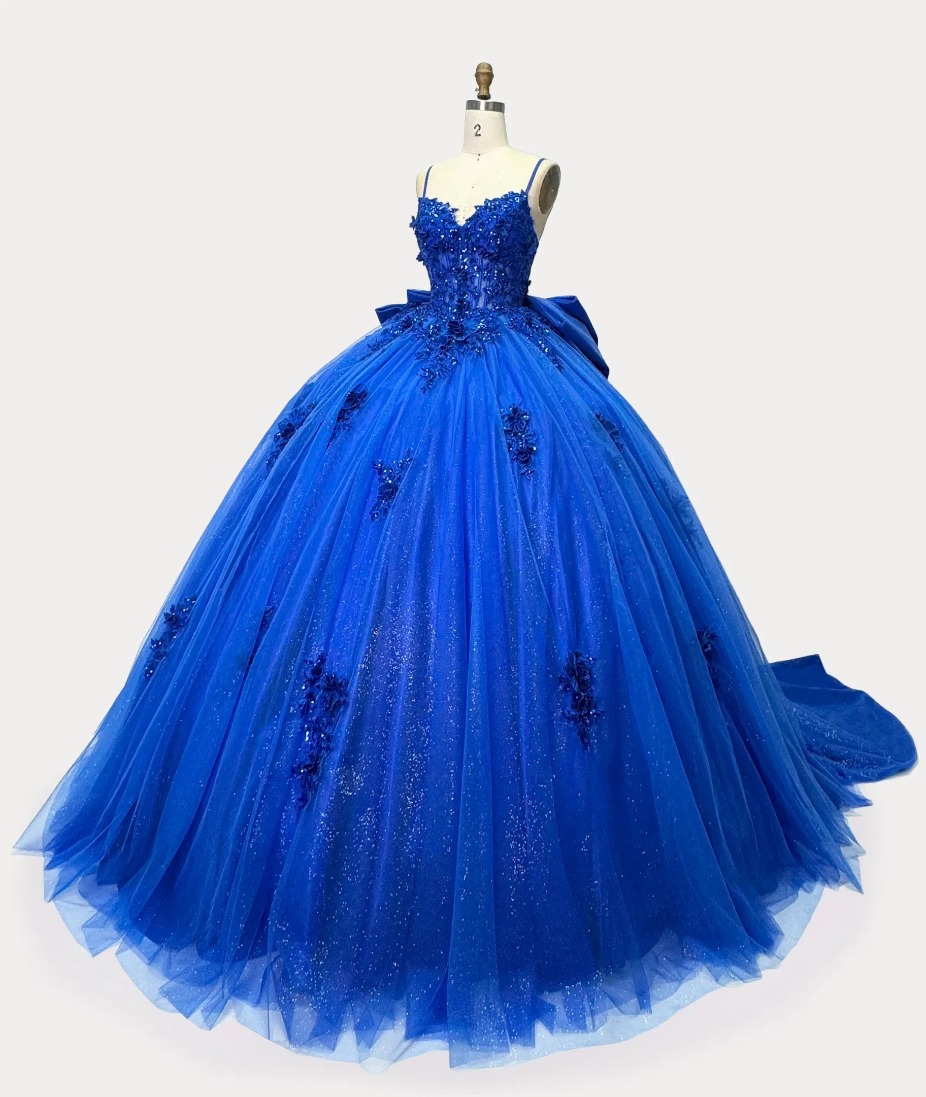 Handmade Princess Blue off Shoulder Sweetheart Quinceanera Lace Party Women's Wedding Dresses Princess Dress Girl Dress Evening Dress Prom Dress