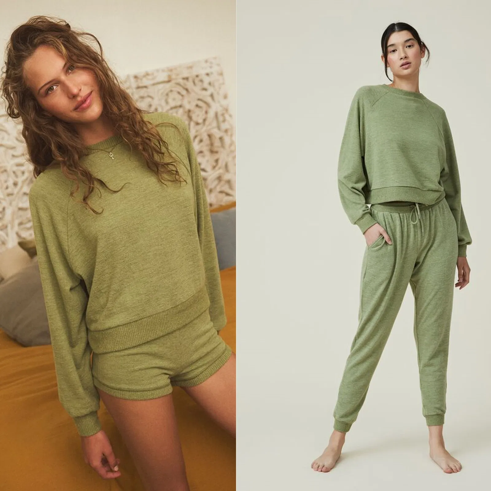 Wholesale China Customized High Quality Long Sleeve Top Relaxed Knitted Women Leisure Household Women Loungewear