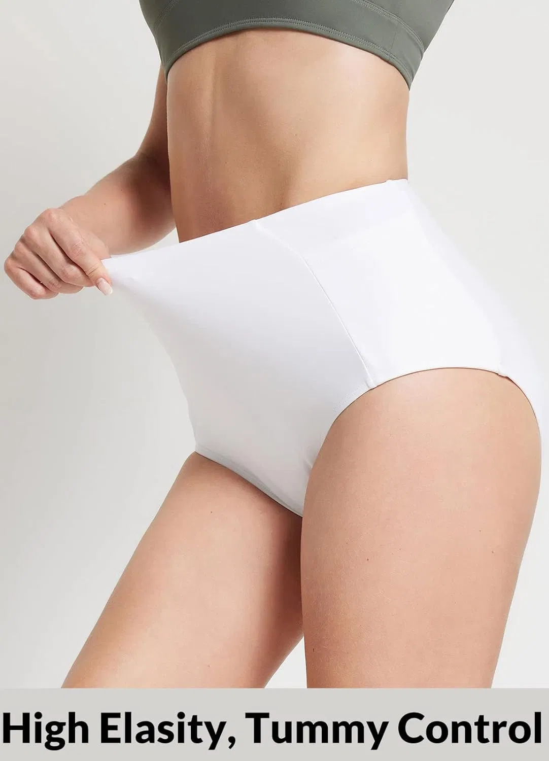 Women's Modest Bikini Bottom High Waisted Swim Bottoms Full Coverage Bathing Suit Bottom