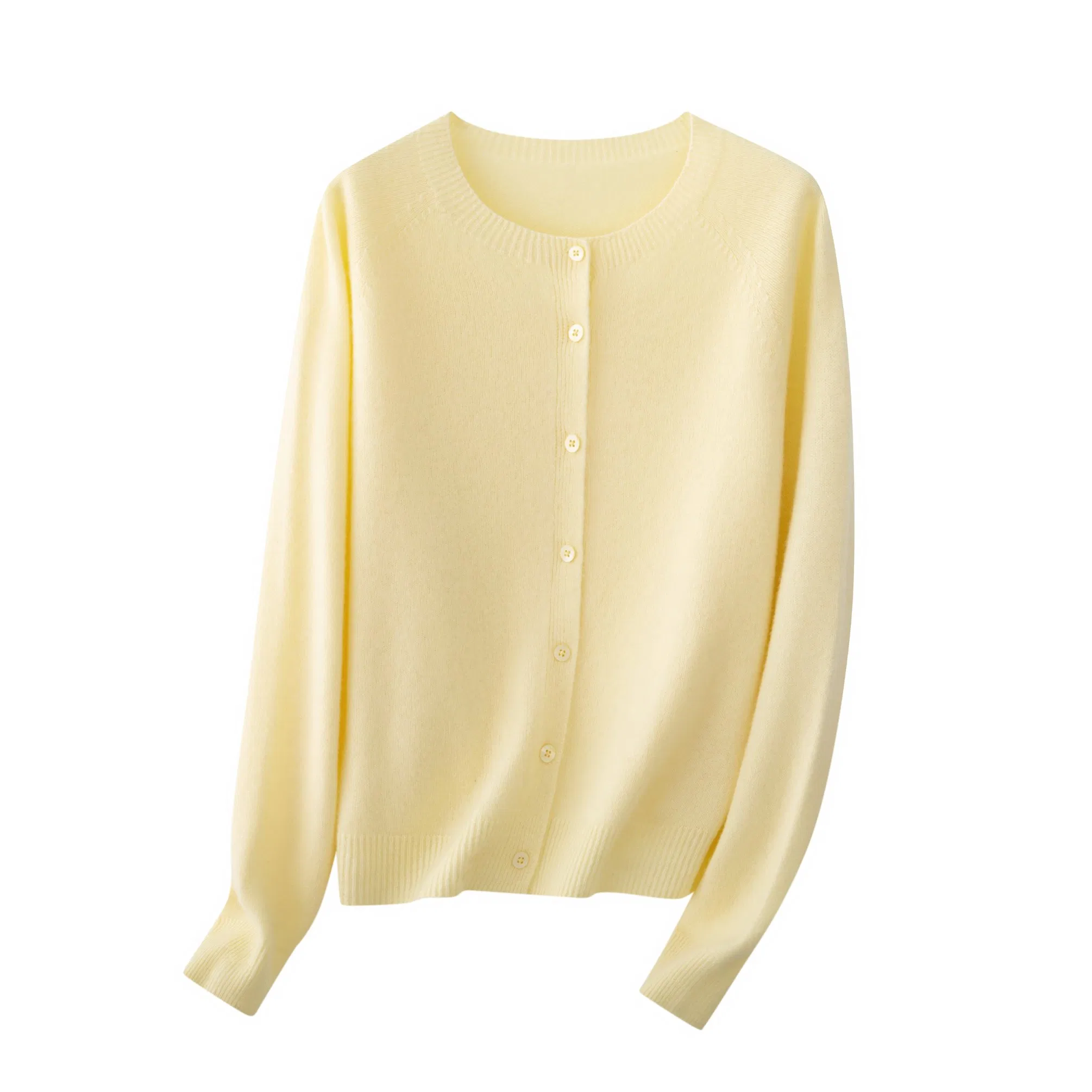 Women's OEM Crew Neck Button-up Winter Coat Sweater