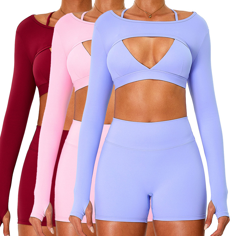 Women's Long-Sleeved Vest, Shawl, Yoga Wear, Fitness Top, Running Cover-up