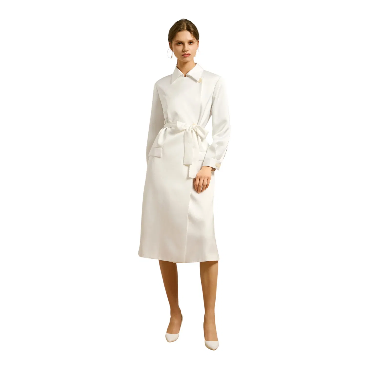 Classic Fit Custom Made with Fine Wool for Office and Corporate Wear Classic Fit Bespoke Women Overcoat