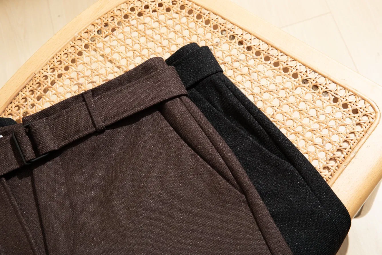 Casual Thickened Wide-Leg Trousers - Women's Office Wear