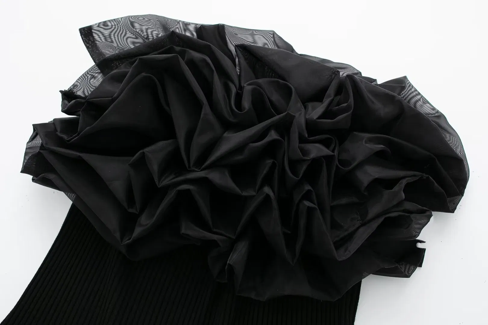 Elegant Women's Organza Layered Ribbed Jumpsuit for Wholesale