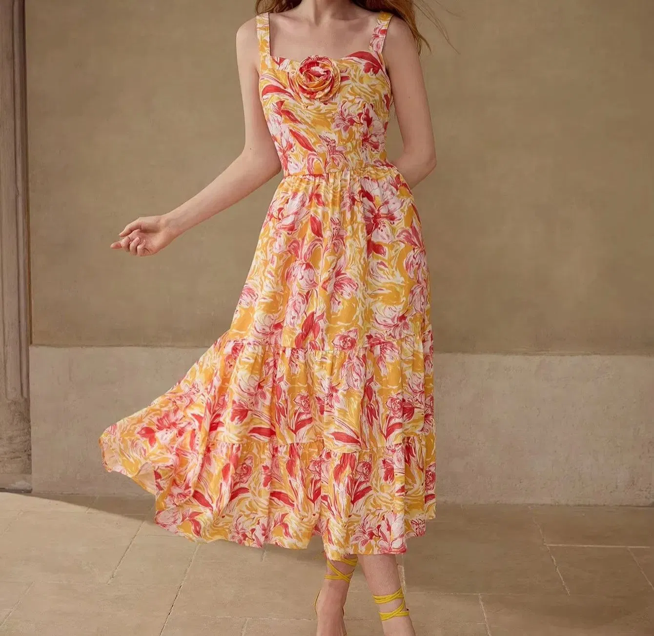 Fashion Summer Women's Clothing Boutigue New Sexy Sleeveless Printed Tops and Maxi Long A-Line Skirt