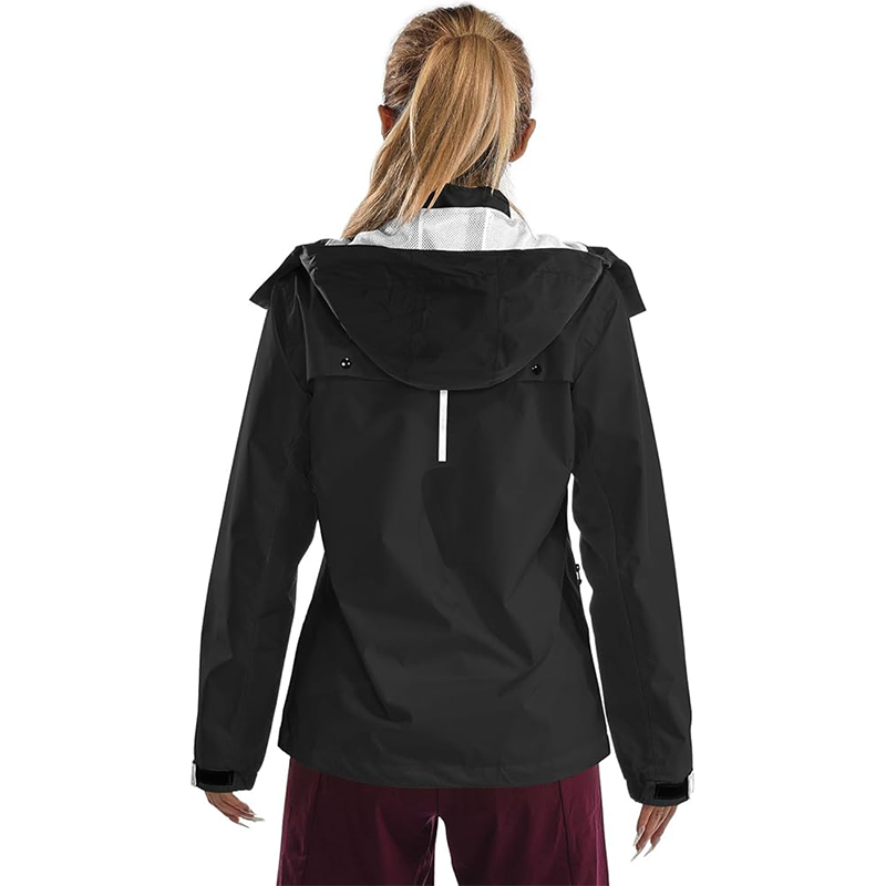 Women Cycling Windbreaker Lightweight Running Bike Jackets Hooded Waterproof Hiking Coats