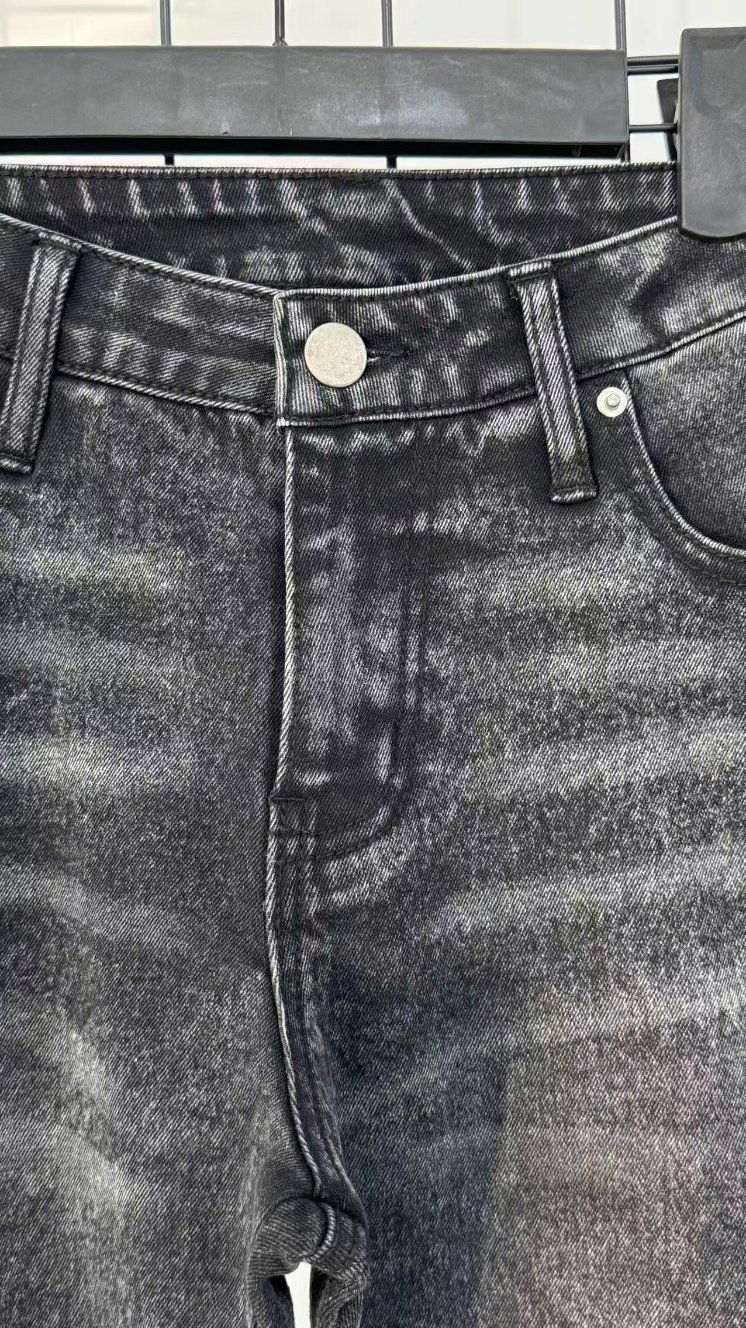 70%Cotton&28%Polyester&2%Spandex Women's Multi-Pocket Elasticity Denim Work Pants