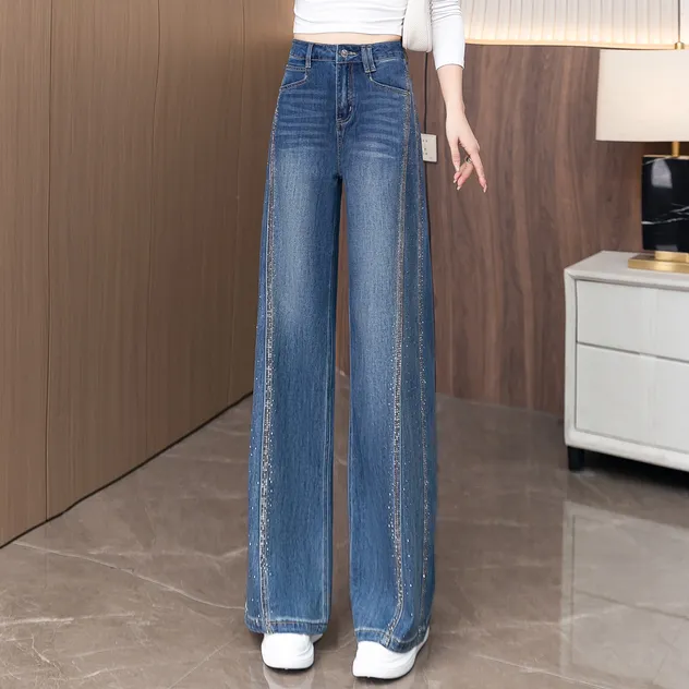High Waist Denim Jeans View 1
