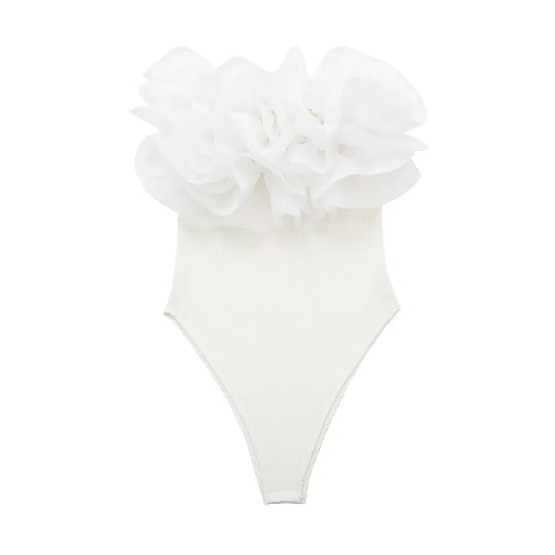 Elegant Women's Organza Layered Ribbed Jumpsuit for Wholesale