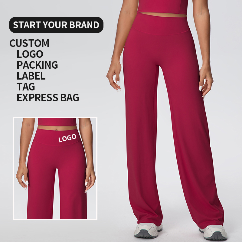 High-Waisted Tight-Fitting Wide-Leg Women's Yoga Pants Casual Flared Fitness Hip-Lifting Yoga Pants for Women