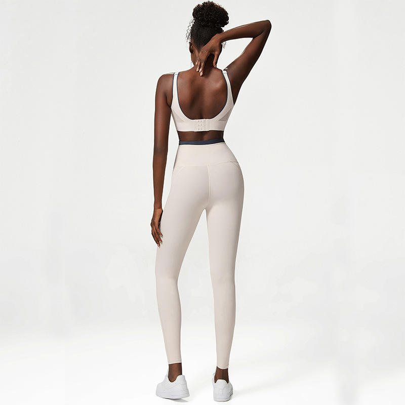 Hot Sale Casual Breathable Knitted Yoga Wear Butt Lift High Waist Leggings Women Cotton Knit Pant Sets