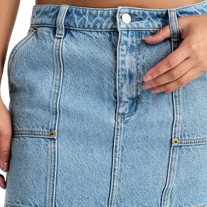 sexy mini skirt Wholesale Custom(OEM)Women 2025 Autumn High-Waisted Straight-Leg Washed Pocketed Vintage Denim MIDI Skirt women's skirt sexy short skirt simple