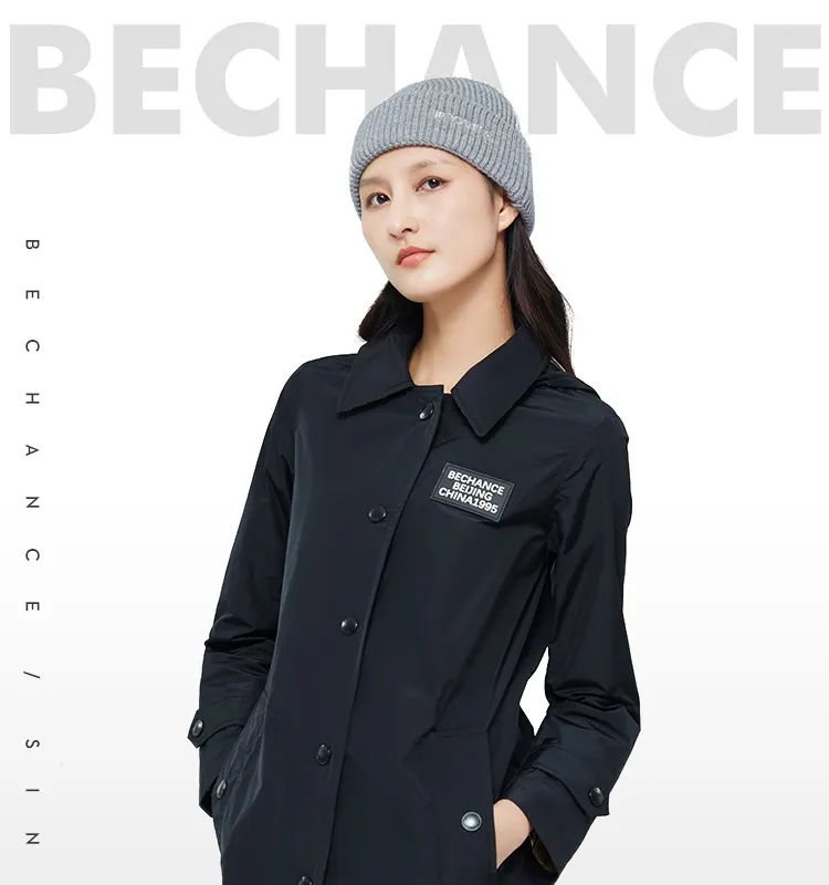 Women Long Trench Coat Front View